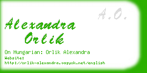 alexandra orlik business card